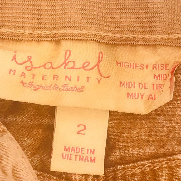 Isabel Maternity Ingrid & Isabel Women's Size 2 Side Panel Brown Carpenter Short - Picture 5 of 16